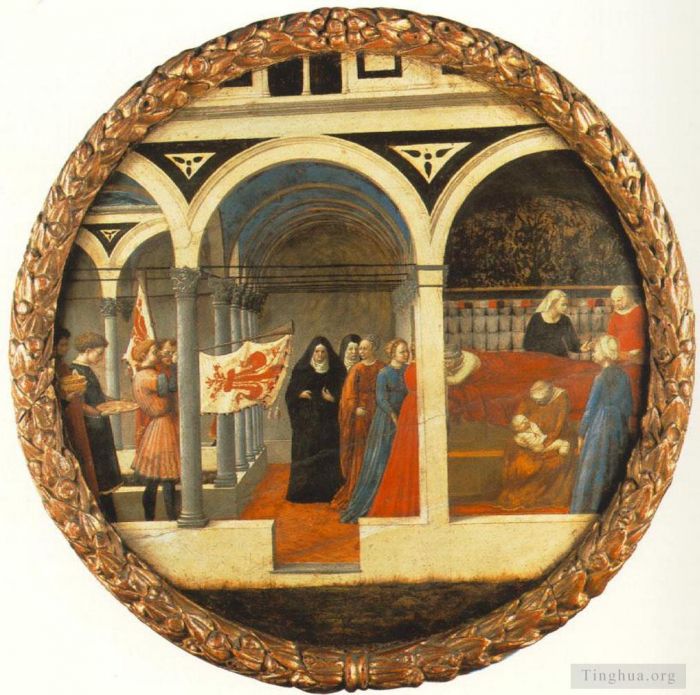 Masaccio Types de peintures - Assiette de la Nativité Berlin Tondo
