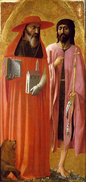 Masaccio œuvres - Saint Jérôme et Saint Jean-Baptiste