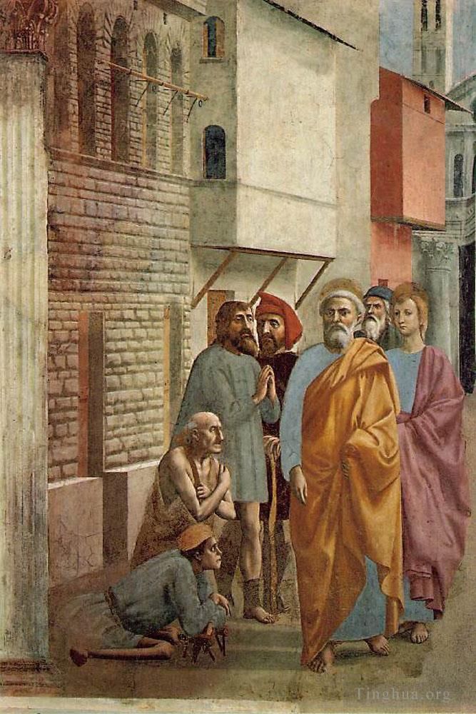 Masaccio Types de peintures - Saint Pierre guérissant les malades avec son ombre