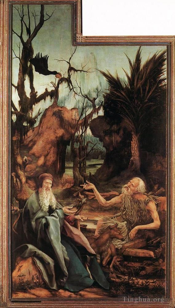 Matthias Grunewald Peinture à l'huile - Saints Paul et Antoine dans le désert