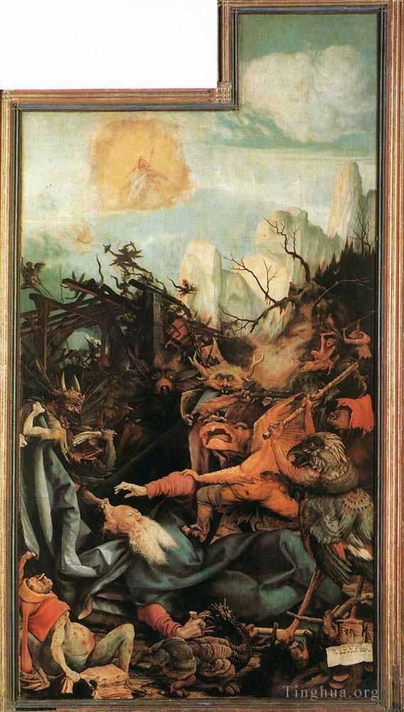Matthias Grunewald Peinture à l'huile - La tentation de saint Antoine