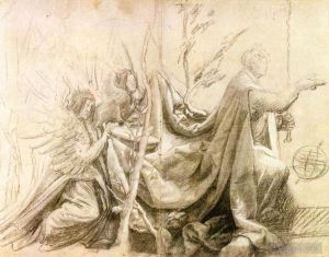 Matthias Grunewald œuvres - Roi agenouillé avec deux anges