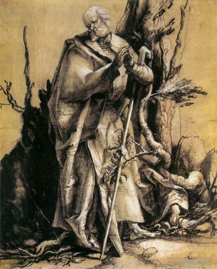 Matthias Grunewald Types de peintures - Saint Jean dans la forêt