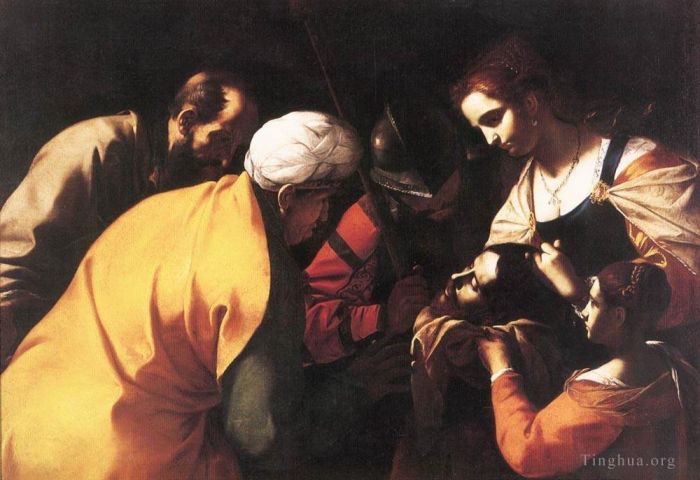Mattia Preti Peinture à l'huile - Salomé avec la tête de saint Jean-Baptiste