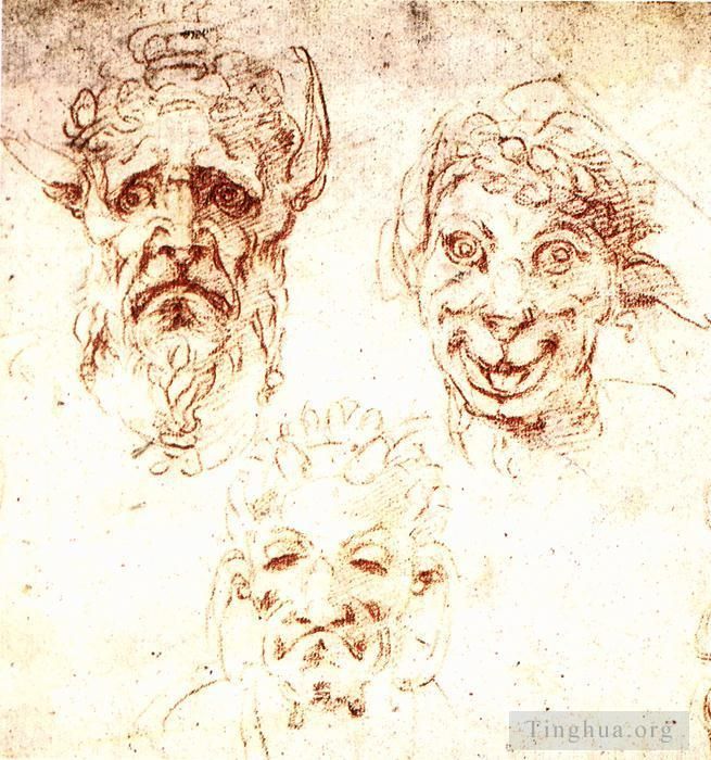 Michel-Ange Types de peintures - Études de Grotesques 1530