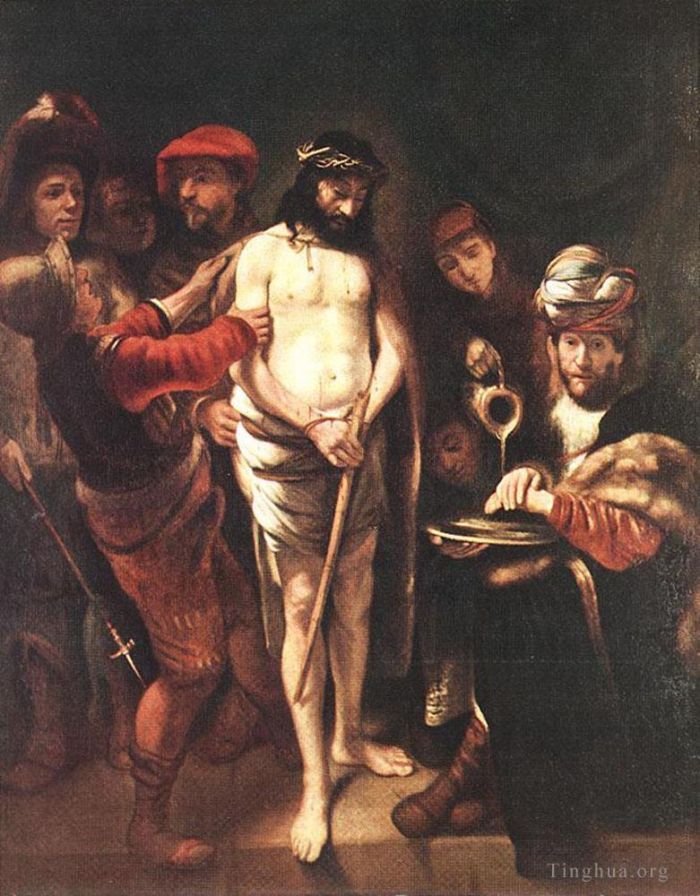 Nicolaes Maas Peinture à l'huile - Le Christ devant Pilate