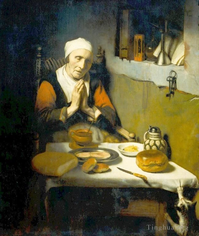 Nicolaes Maas Peinture à l'huile - Prière