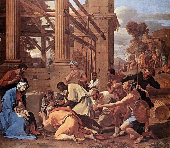 Nicolas Poussin Peinture à l'huile - Adoration des Mages