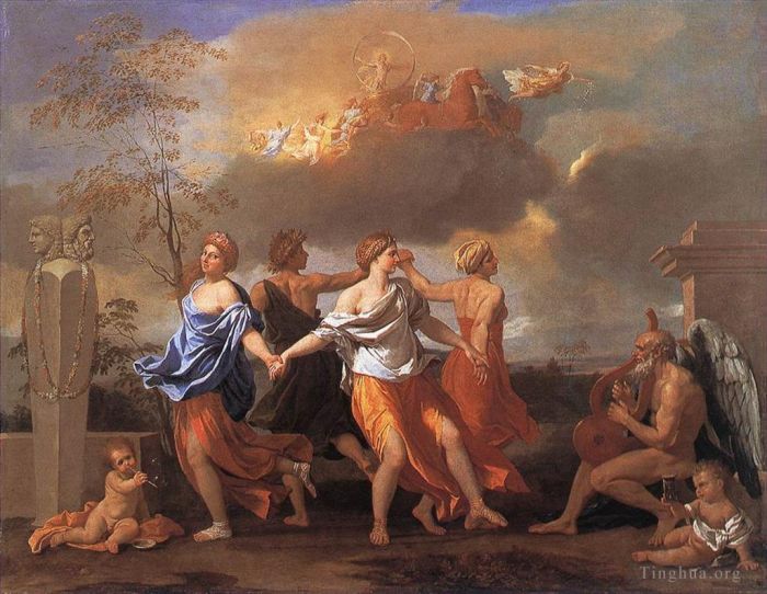Nicolas Poussin Peinture à l'huile - Danser sur la musique