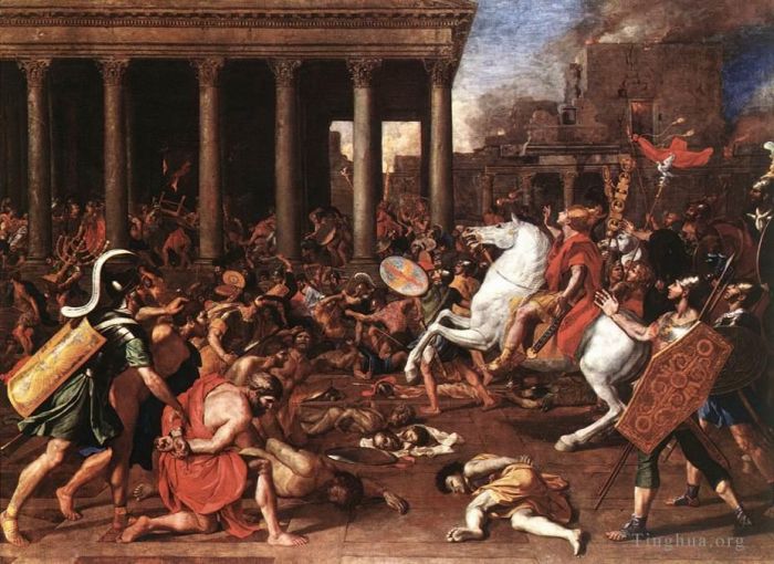 Nicolas Poussin Peinture à l'huile - Destruction du temple