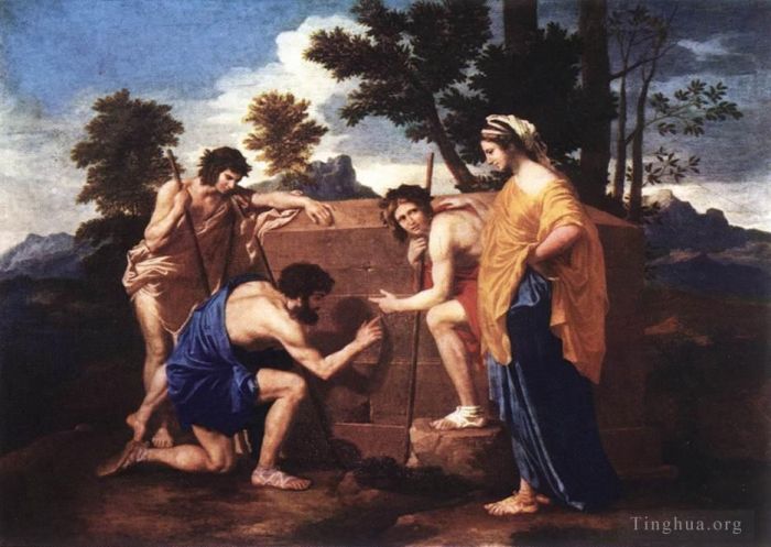 Nicolas Poussin Peinture à l'huile - Et dans l'ego d'Arcadia