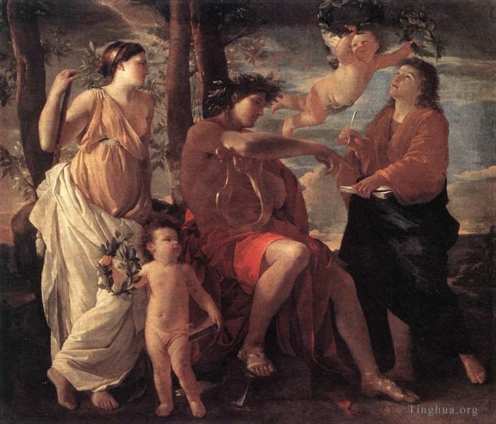 Nicolas Poussin Peinture à l'huile - Inspiration du poète