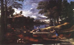Nicolas Poussin œuvres - Paysage avec un homme tué par un serpent