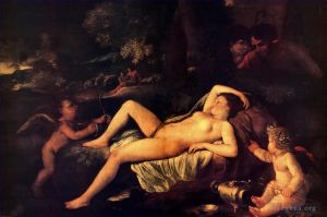 Nicolas Poussin œuvres - Nicolas endormi Vénus et Cupidon