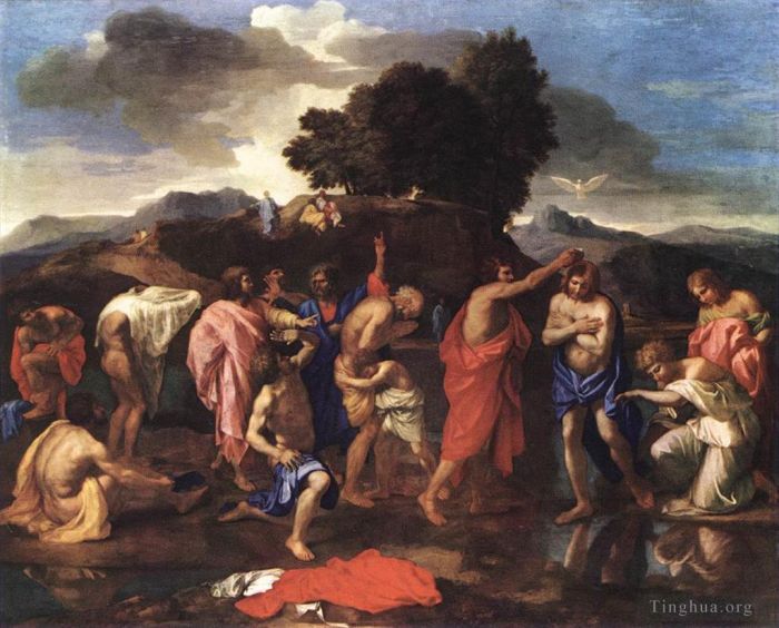 Nicolas Poussin Peinture à l'huile - Sacrement du baptême