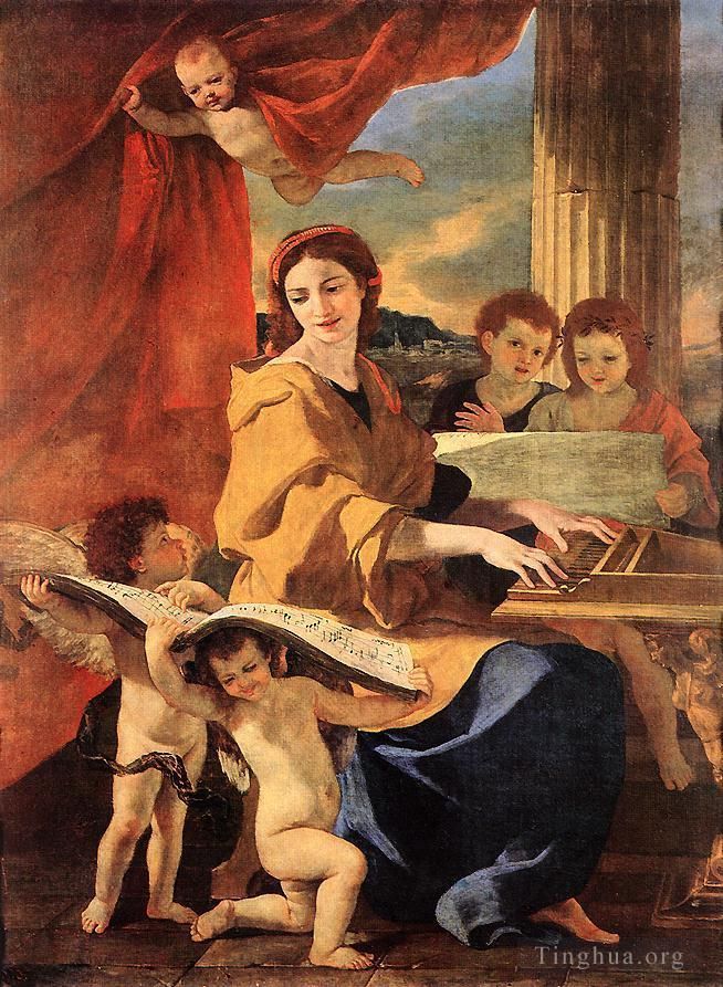 Nicolas Poussin Peinture à l'huile - Sainte Cécile