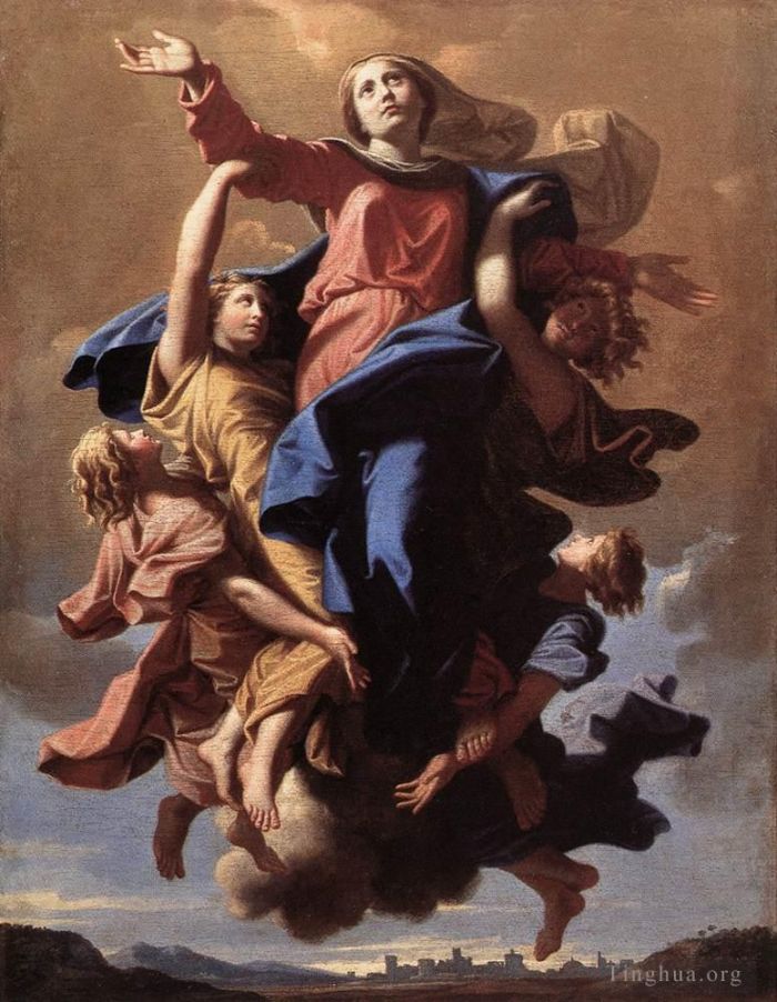 Nicolas Poussin Peinture à l'huile - L'Assomption de la Vierge