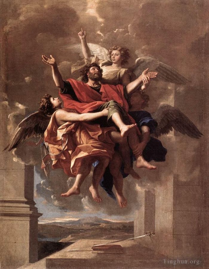 Nicolas Poussin Peinture à l'huile - L'extase de saint Paul