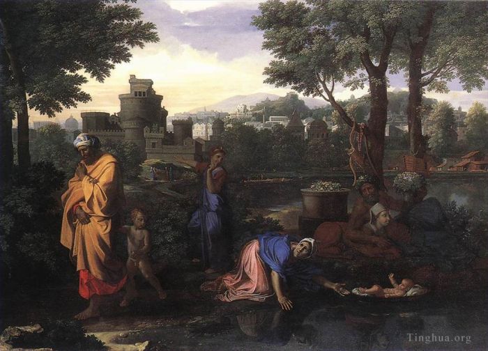 Nicolas Poussin Peinture à l'huile - L'exposition de Moïse
