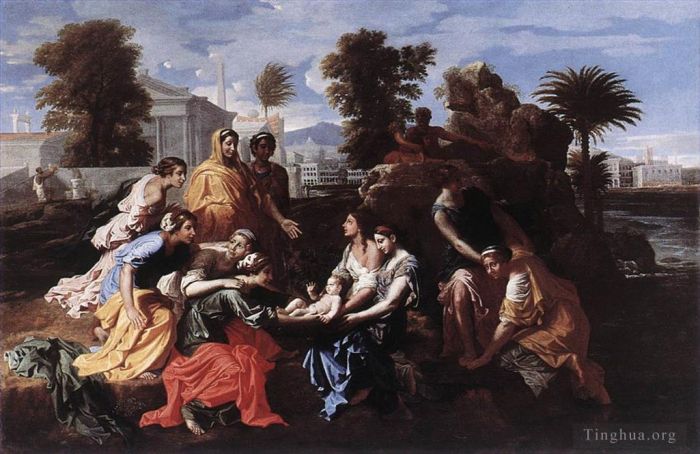 Nicolas Poussin Peinture à l'huile - La découverte de Moïse
