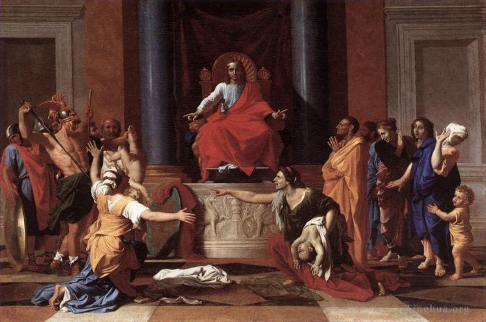Nicolas Poussin Peinture à l'huile - Le jugement de Salomon