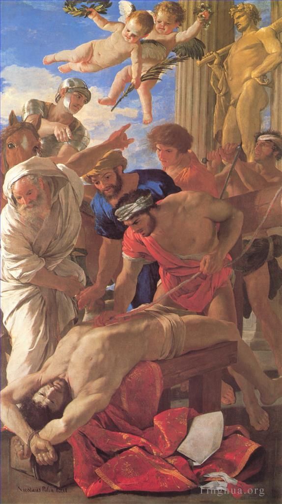 Nicolas Poussin Peinture à l'huile - Le martyre de saint Érasme