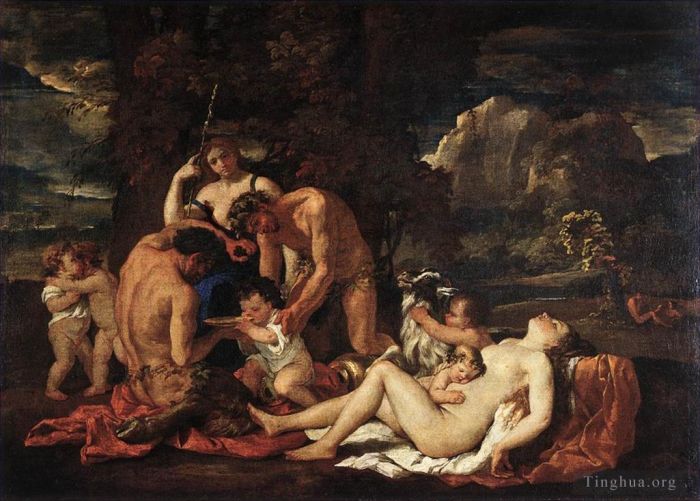 Nicolas Poussin Peinture à l'huile - L'éducation de Bacchus