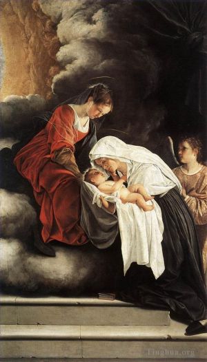 Orazio Lomi Gentileschi œuvres - La vision de sainte Francesca Romana