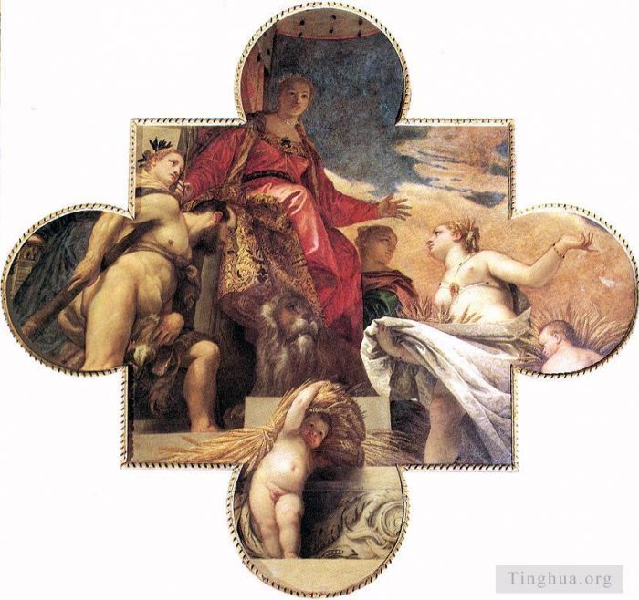 Paolo Veronese Peinture à l'huile - Cérès rend hommage à Venise