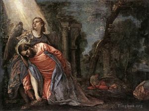 Paolo Veronese œuvres - Le Christ au jardin soutenu par un ange