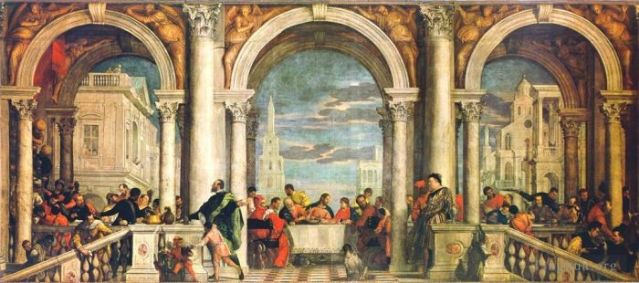 Paolo Veronese Peinture à l'huile - Fête dans la maison de Lévi