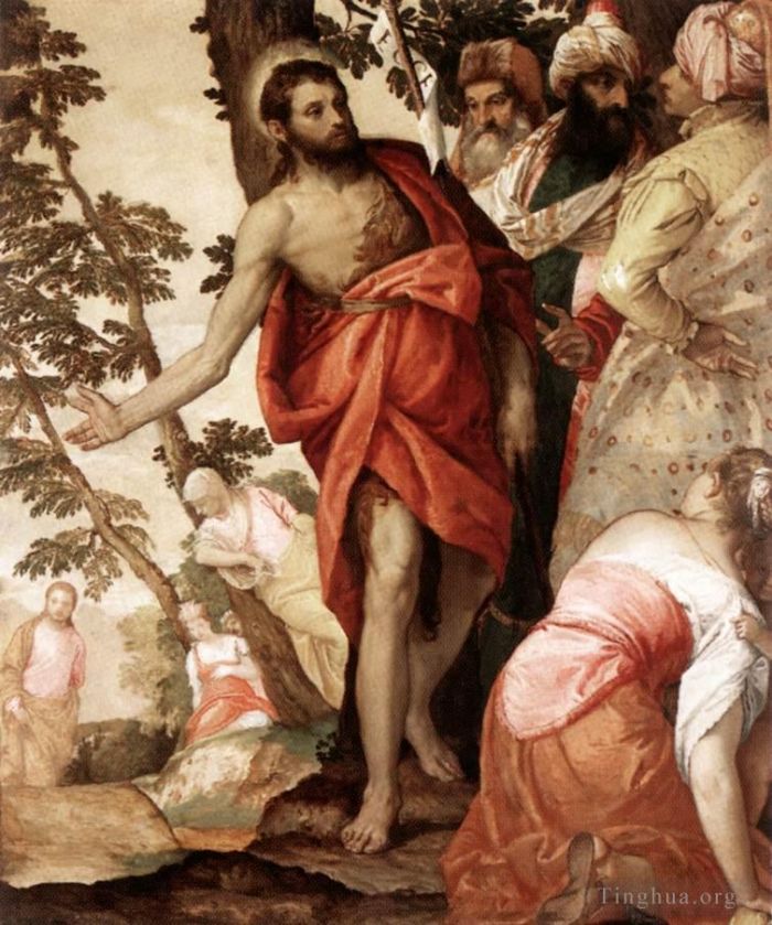 Paolo Veronese Peinture à l'huile - Prédication de saint Jean-Baptiste