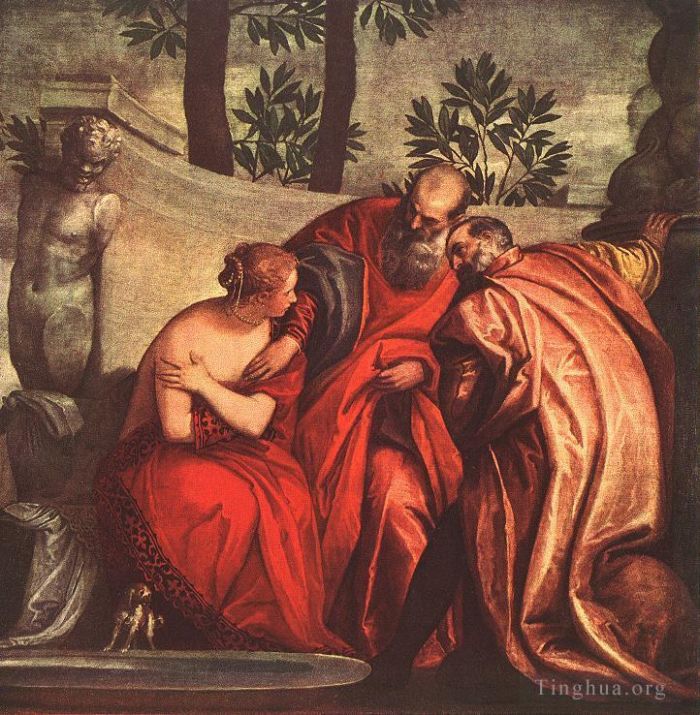 Paolo Veronese Peinture à l'huile - Suzanne dans le bain