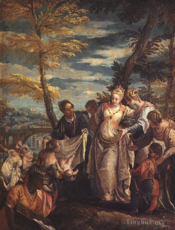 Paolo Veronese Peinture à l'huile - La découverte de Moïse