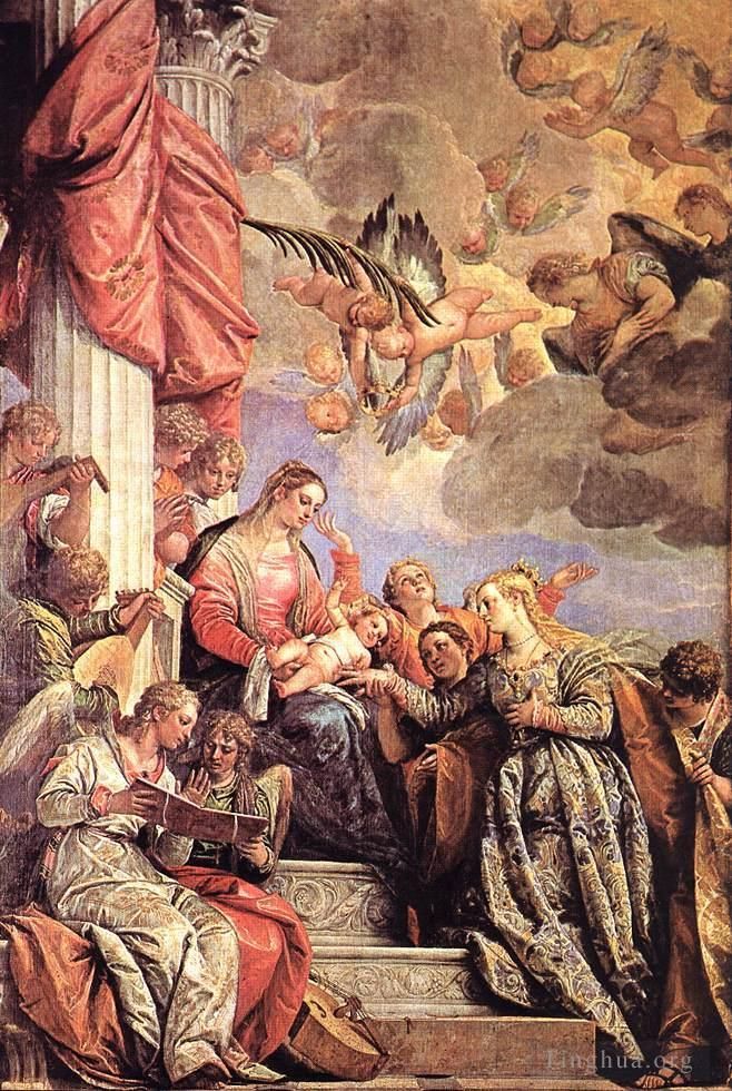 Paolo Veronese Peinture à l'huile - Le mariage de Sainte Catherine