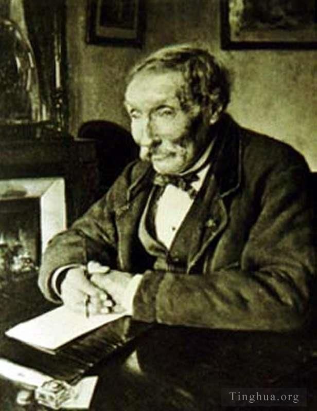 Pascal-Adolphe-Jean Dagnan-Bouveret Peinture à l'huile - Portrait de son grand-père
