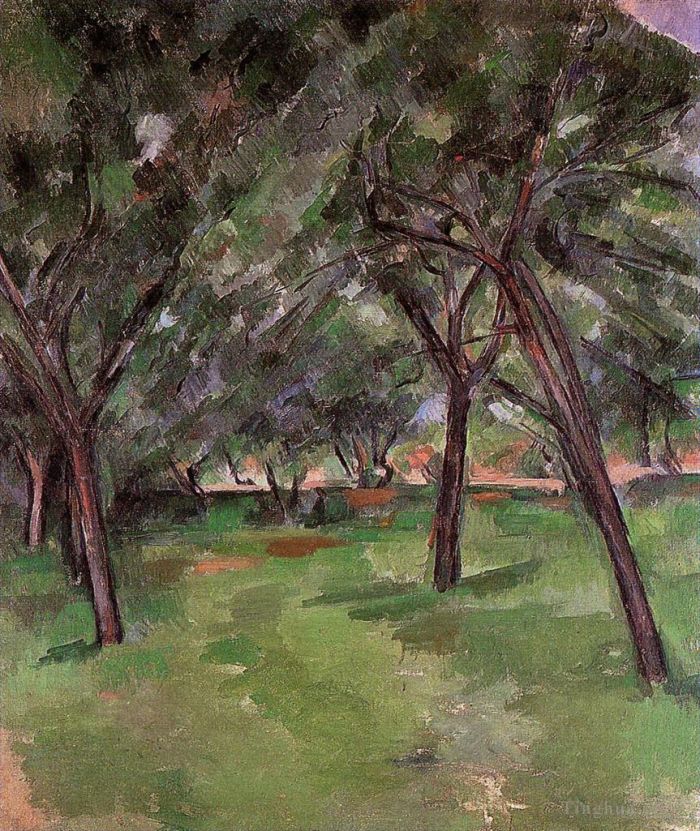 Paul Cézanne Peinture à l'huile - Une clôture