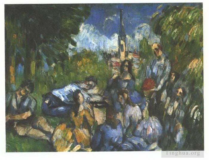 Paul Cézanne Peinture à l'huile - Un déjeuner sur l'herbe