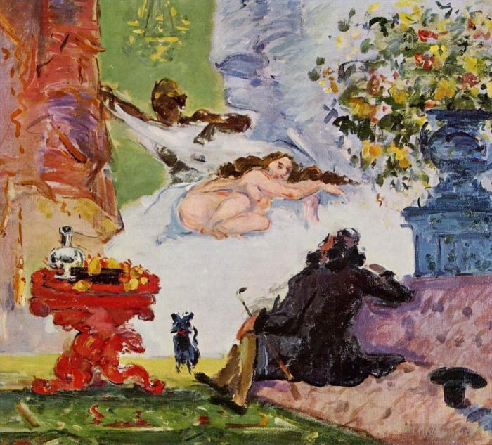Paul Cézanne Peinture à l'huile - Une Olympie moderne
