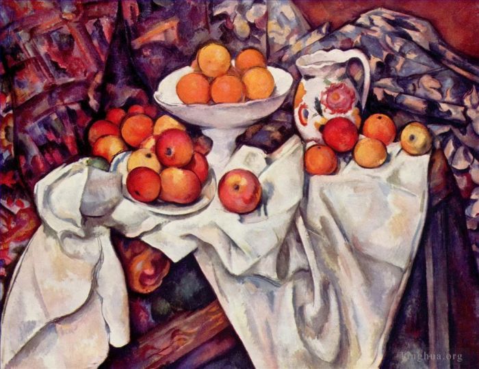 Paul Cézanne Peinture à l'huile - Pommes et oranges