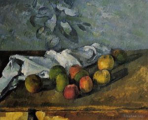 Paul Cézanne œuvres - Des pommes et une serviette