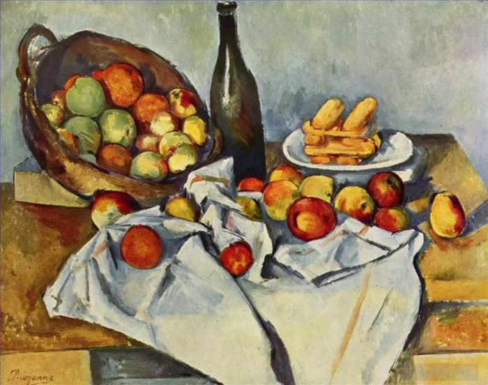 Paul Cézanne Peinture à l'huile - Panier de pommes