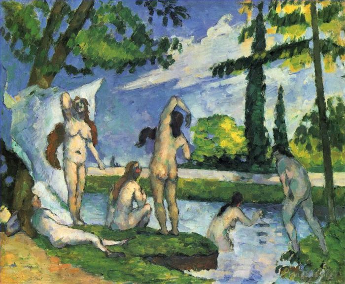 Paul Cézanne Peinture à l'huile - Baigneurs 1875