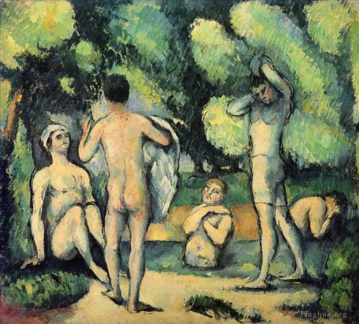 Paul Cézanne Peinture à l'huile - Baigneurs 1880