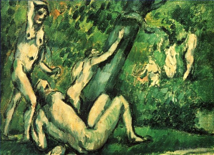 Paul Cézanne Peinture à l'huile - Baigneurs 1887