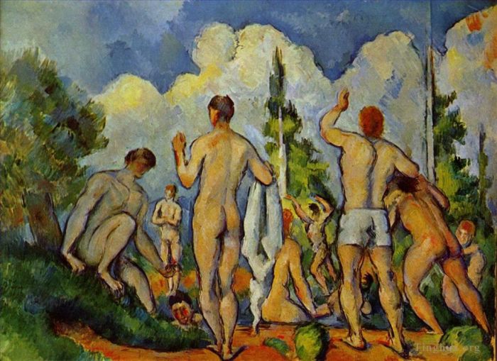 Paul Cézanne Peinture à l'huile - Baigneurs 1894