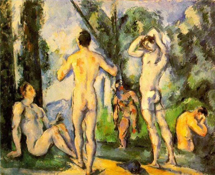 Paul Cézanne Peinture à l'huile - Baigneurs 2