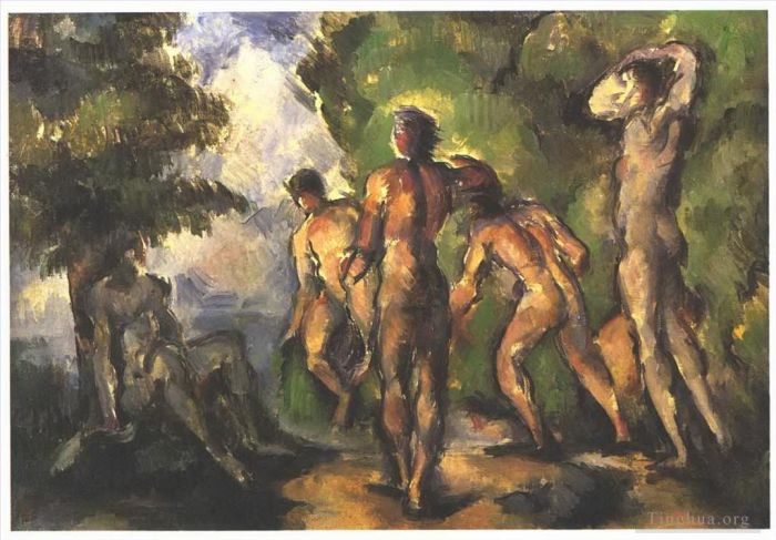 Paul Cézanne Peinture à l'huile - Baigneurs au repos