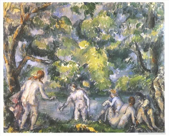 Paul Cézanne Peinture à l'huile - Baigneurs