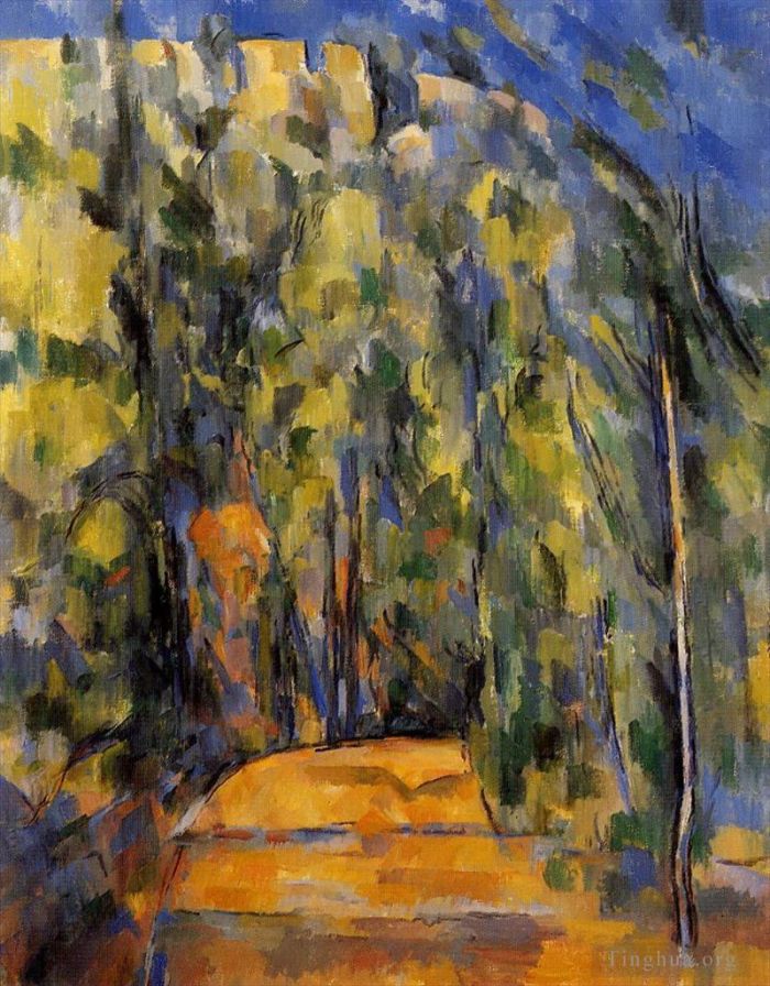 Paul Cézanne Peinture à l'huile - Virage du chemin forestier